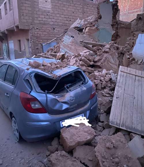 الرشيدية ..انهيار جدار منزل بتارگة الجديدة يخلف خسائر مادية +صور